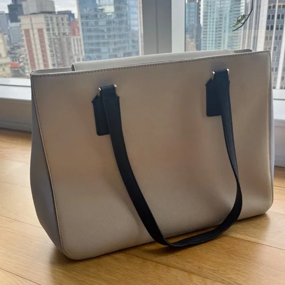 Kate Spade light blue and white tote bag - Picture 6 of 8